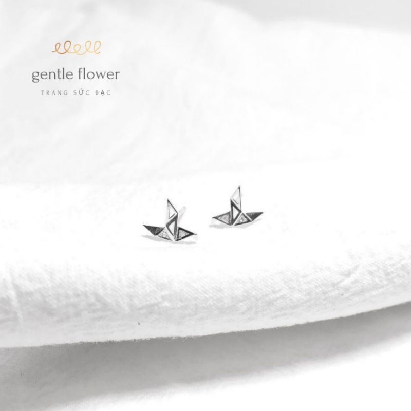 Khuyên tai Cánh E Bạc 925 Sang Trọng Gental Flower H2