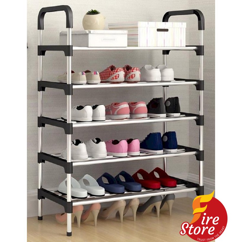 Kệ giày dép 5 tầng khung inox chắc chắn
