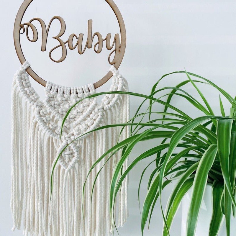 Vòng Macrame treo tường, decor trang trí nhà cửa