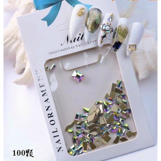 Đá khối nail , đá chân bằng nail mix 100 viên