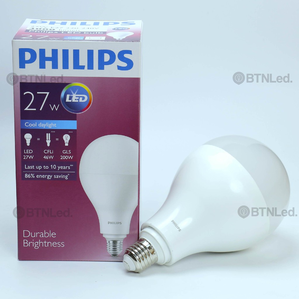 Bóng đèn PHILIPS LED Bulb 27-200W A110 E27 -ÁNH SÁNG TRẮNG - [HÀNG CHÍNH HÃNG] - Hiệu suất phát quang cao, ánh sáng mạnh