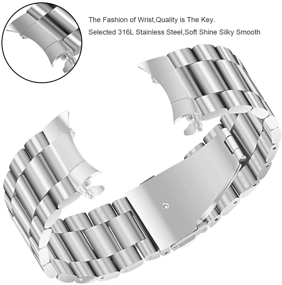 Đầu nối cong 22mm dây đeo thép không gỉ cho đồng hồ Samsung 3 45mm Galaxy 46MM Gear S3 Classic Frontier Galaxy Watch 3