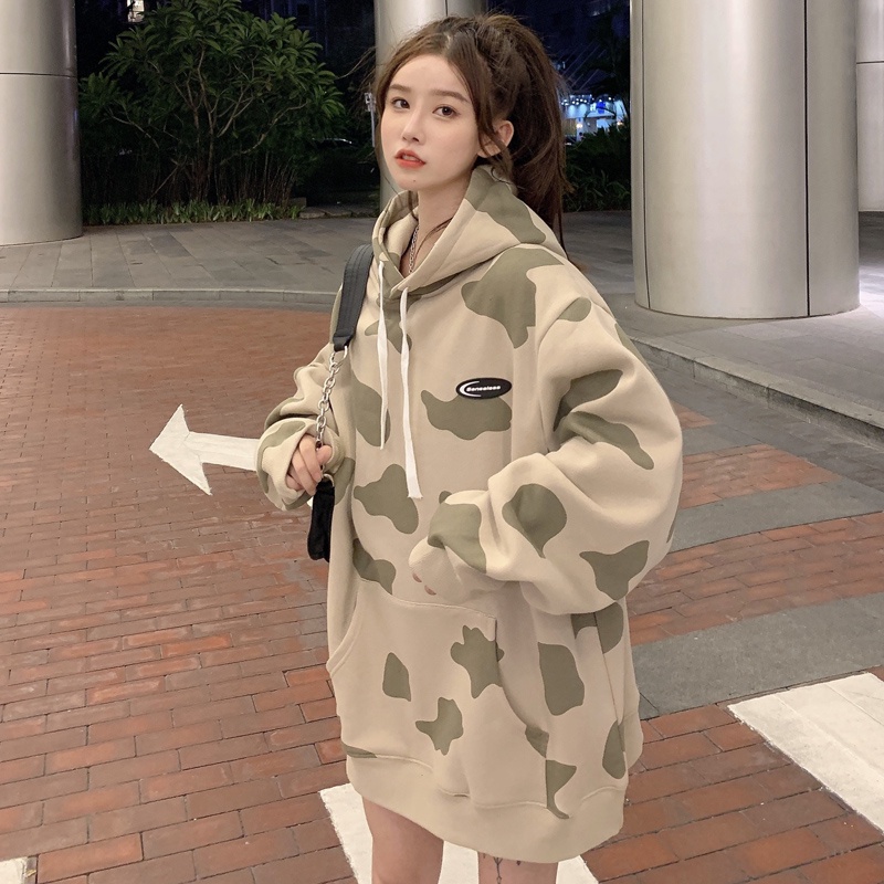 Áo bò sữa hoodie nữ form rộng Ulzzang, Áo hoodie nam nữ Hàn Quốc phiên bản mới 🌺 Em Gấu Shop🌺