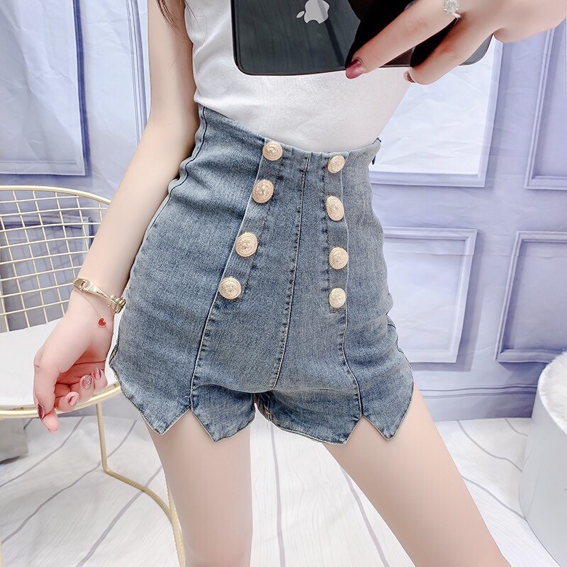 quần jean lưng cao 8 nút siêu dày dặn tôn dáng