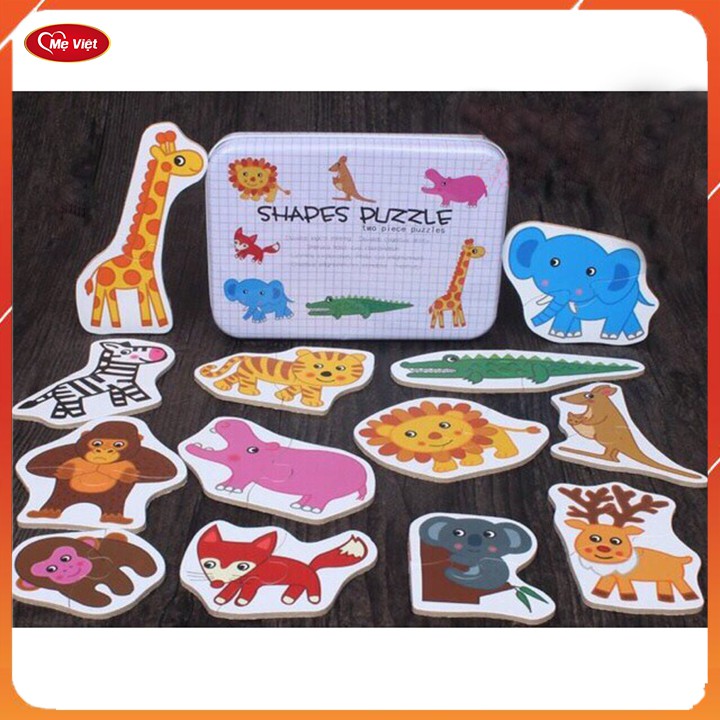 Đồ Chơi Trí Tuệ Bộ Lắp Ghép - Ghép Hình Puzzle Hộp Sắt Cho Bé