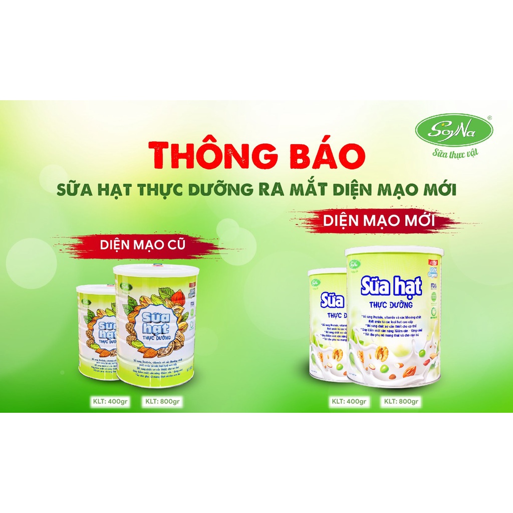 SỮA HẠT THỰC DƯỠNG SOYNA - LỢI SỮA SAU SINH, 9 LOẠI HẠT CAO CẤP