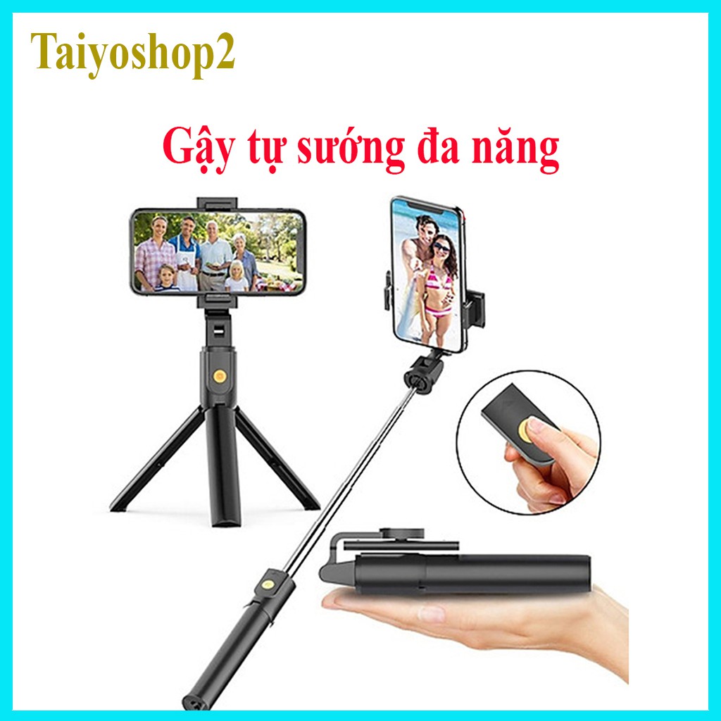 Gậy Chụp Ảnh K07- Tích hợp nút bấm Bluetooth-có thể chỉnh 3 Chân Đa Năng – Tripod K07 – Chụp Hình Selfie