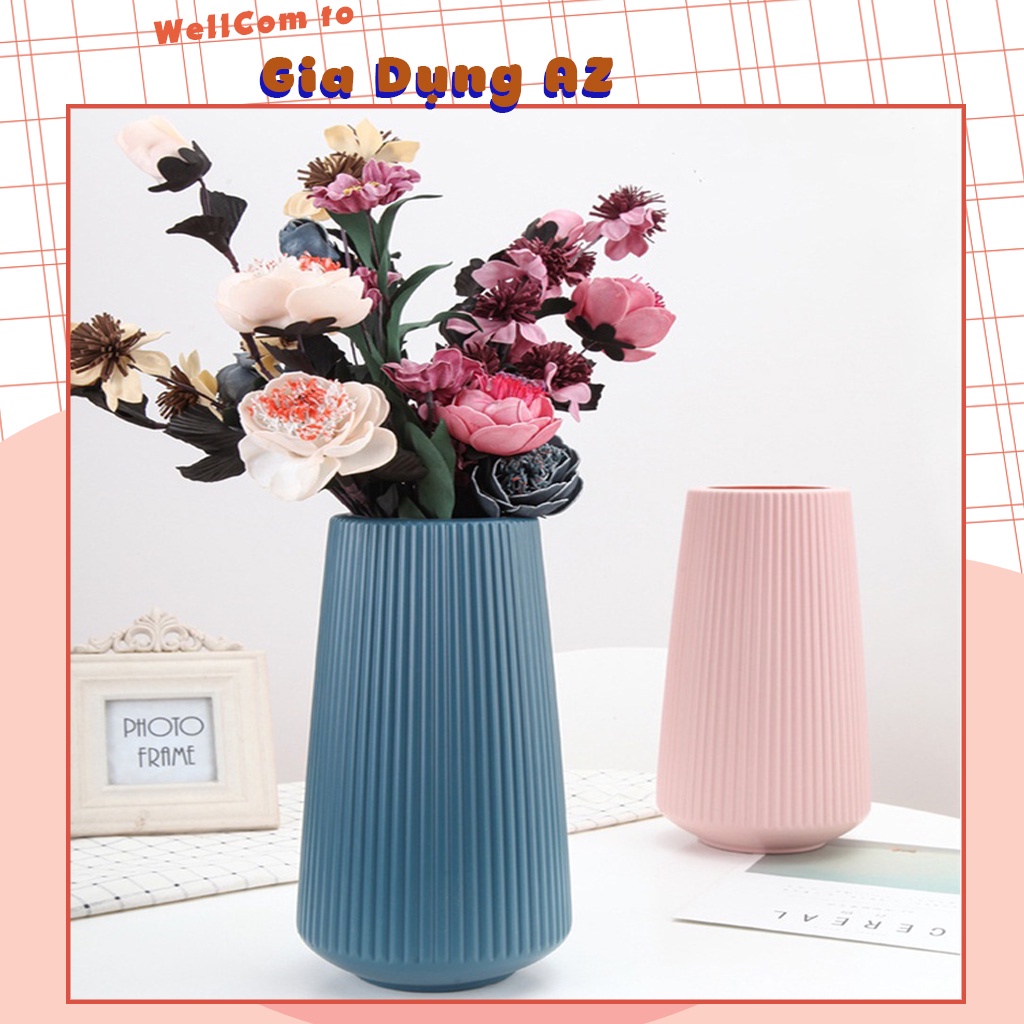 Bình lọ hoa decor trang trí phòng khách sang trọng chất liệu nhựa PE AZ D1.094.HO