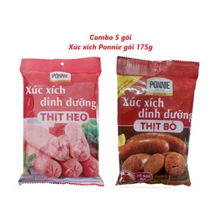 Combo 5 gói Xúc xích dinh dưỡng Ponnie 175gr