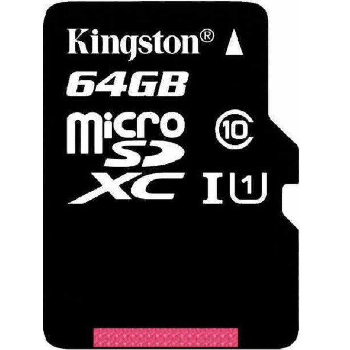 Thẻ nhớ MicroSD Kingston 64GB – MicroSD Class10  – Bảo hành 5 năm – CHÍNH HÃNG – Kèm Adapter