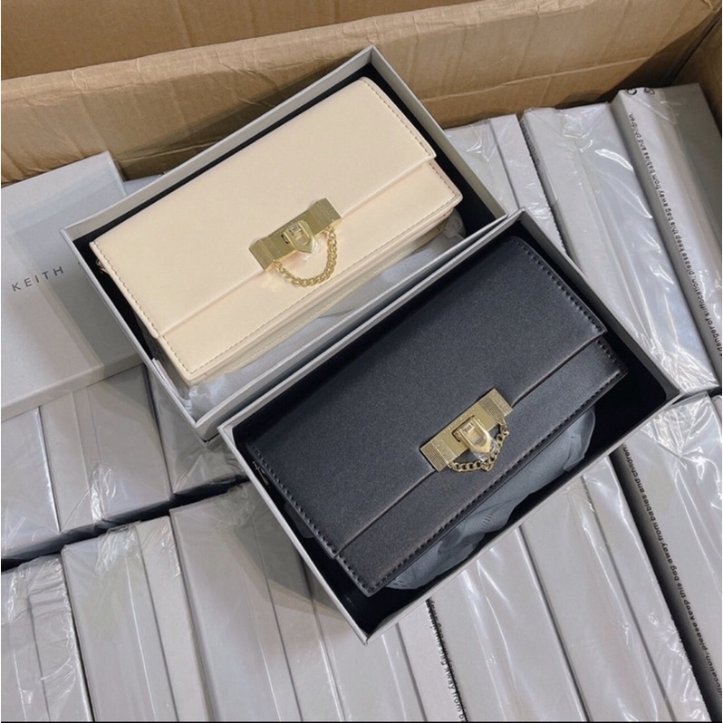 Túi Cê Kaa  khoá gập Zize 20 cầm tay đeo chéo chuẩn đẹp ( Full box)
