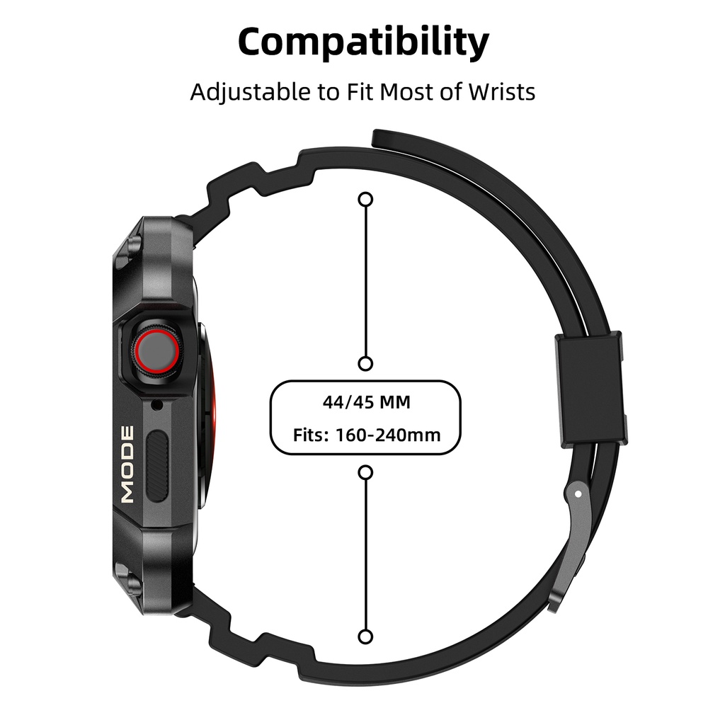 Bộ Dây Đồng Hồ Bằng Kim Loại Sang Trọng Cho IWatch Series 7 6 SE 5 4 45mm 44mm