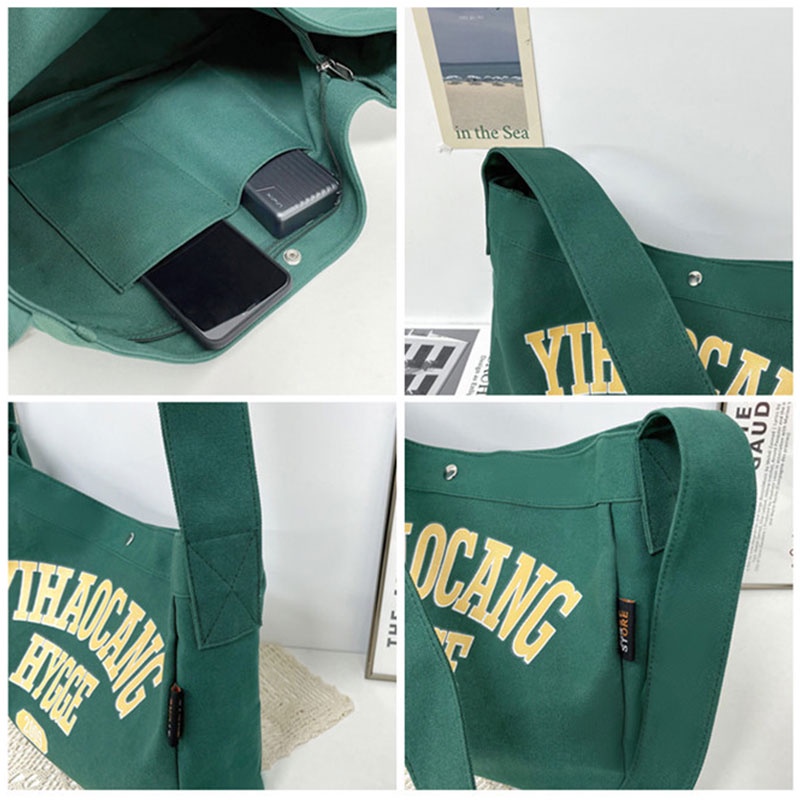 Túi đeo vai YADOU bằng vải canvas phong cách Nhật Bản thời trang cho nam nữ