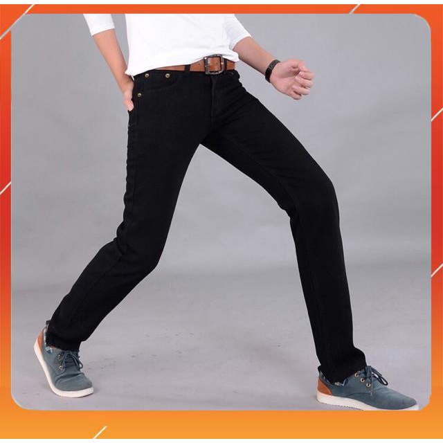 Quần jean nam ống đứng màu đen trơn Quần nam công sở cao cấp phong cách Hàn Quốc-Quần dài nam đẹp 2019