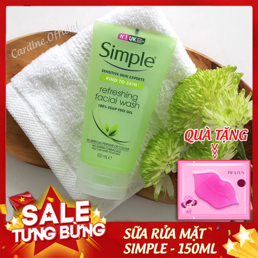 Sữa rửa mặt simple gel kind to skin bill 4 date 4 năm 150ml