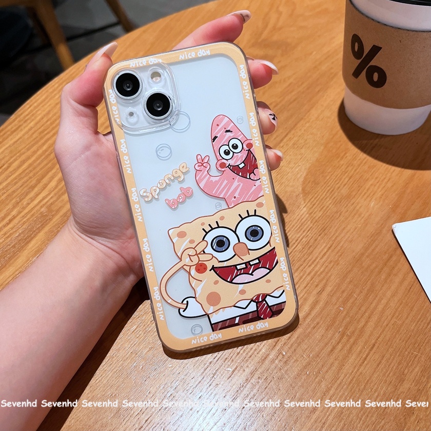 Ốp Điện Thoại Họa Tiết Hoạt Hình SpongeBob Cho iPhone 13 12 11 Pro Max SE2020 X XR Xs Max 7 8 6 6s Plus