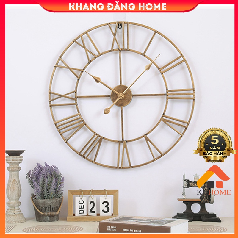 Đồng Hồ Treo Tường Trang Trí phong cách Bắc Âu ấn tượng A94 màu đồng