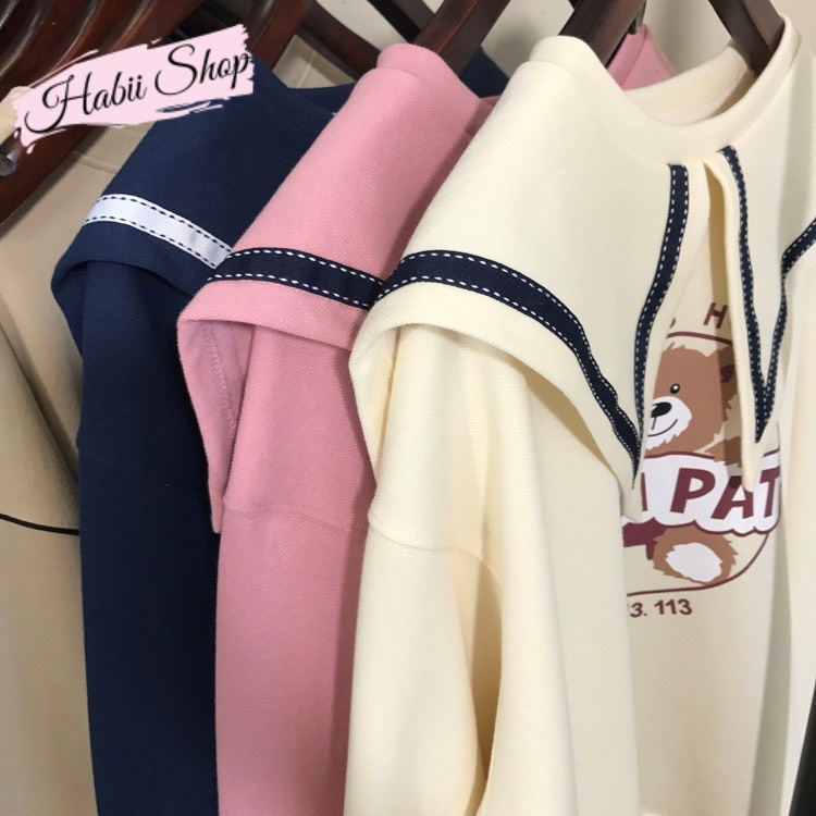 Áo nỉ sweater nữ phong cách ulzzang thủy thủ HABII AN01 | BigBuy360 - bigbuy360.vn