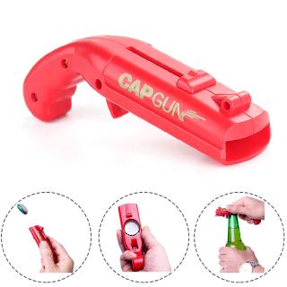 Creative Beer Bottle Opener Corkscrew Cap Gun Flying Cap Launcher Bar Drinking Tools