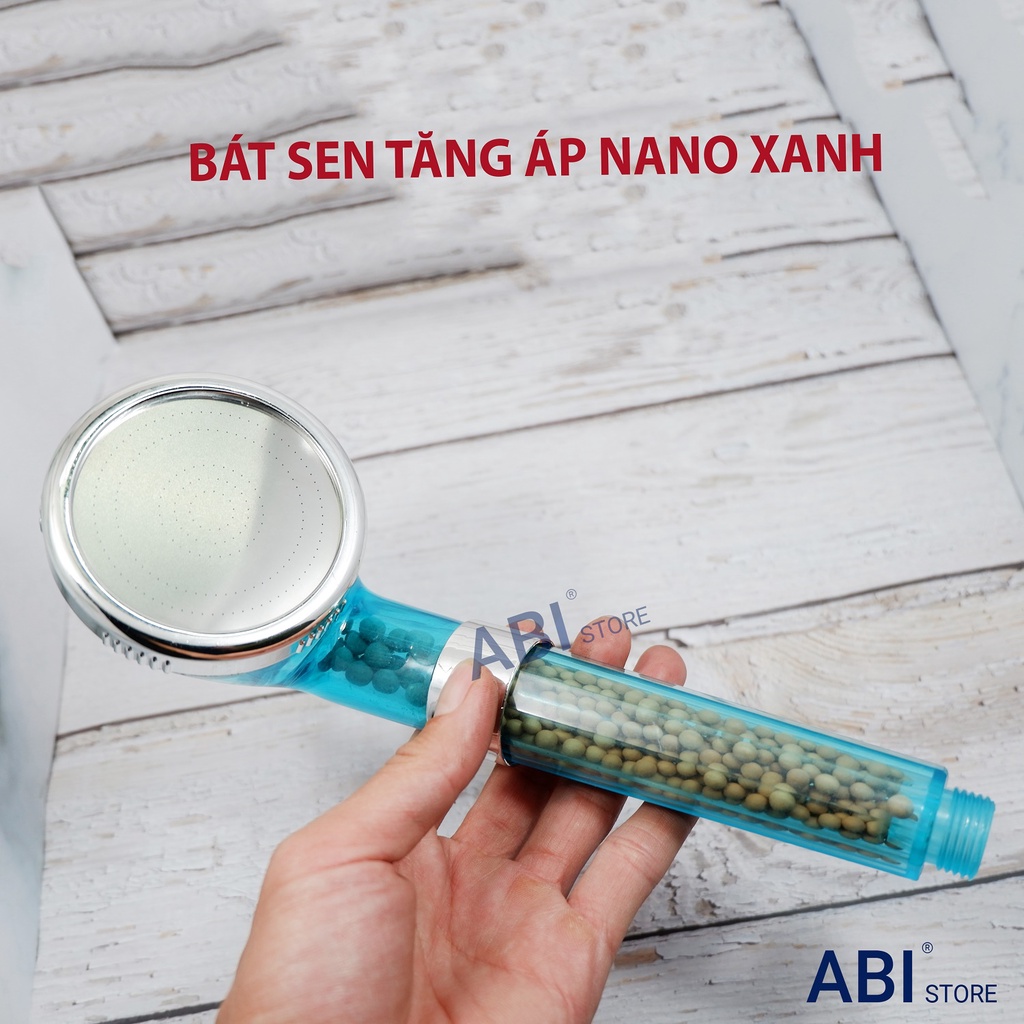 Bát Sen Tăng Áp ( Tay Sen Tắm Tăng Áp ) Hạt Lọc Nano Màu Xanh Biển Giá Rẻ Nhất