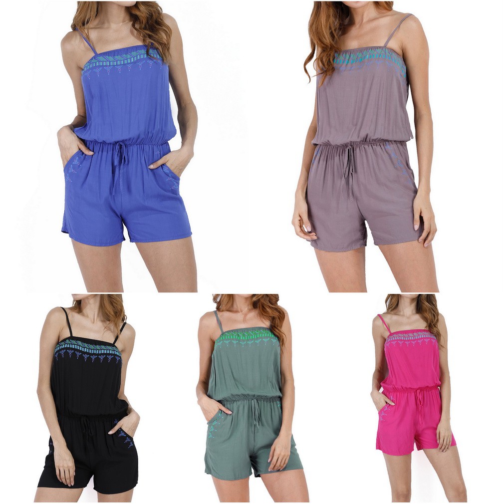 Jumpsuit Ngắn Thời Trang Đi Biển Cho Nữ