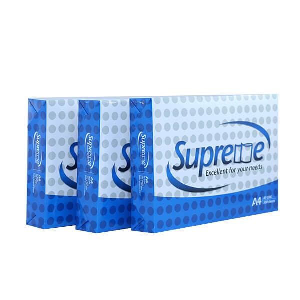 Giấy A4 Supreme 80 Gsm Xuất Xứ Thailand- Chất Lượng Giấy Cao,Được Làm 100% Từ Sợi Gỗ, Láng Mịn, Không Bụi, Không Mùi