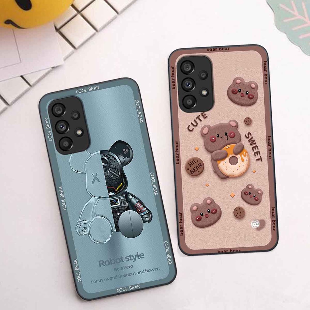 Ốp Samsung A13 / A23 / A53 bear brick, gấu đáng yêu, dễ thương