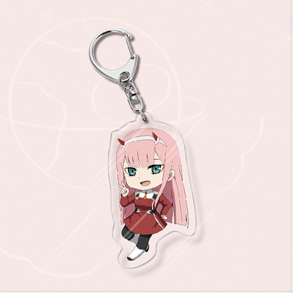 ( Mica trong acrylic ) Móc khóa IN HÌNH Zero Two Darling in the Franxx xinh xắn anime chibi quà tặng độc đáo