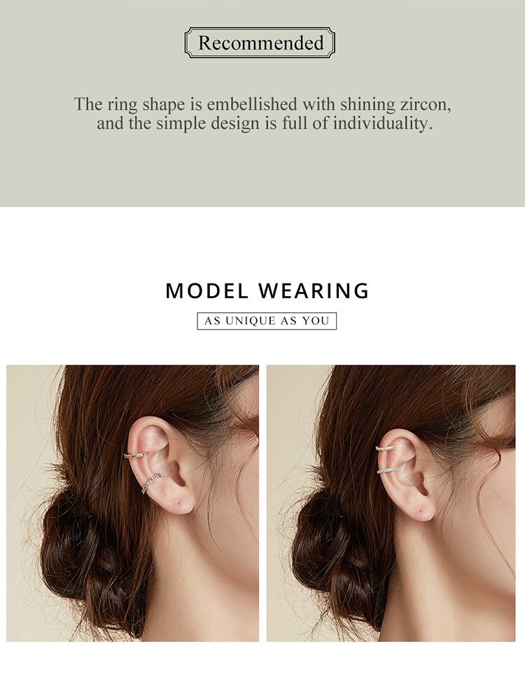 1 Chiếc Bông Tai Bamoer bạc 925 Đính Đá zircon SCE993