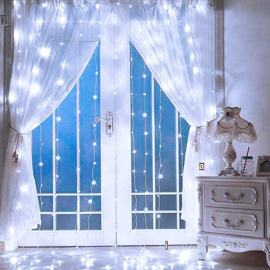 Dài 3M* 2.2M Rèm Đèn Led Hiệu Ứng Đèn Led Mưa Rơi Chống Nước Trang Trí Tiệc Sân Vườn Noel Lễ Tết