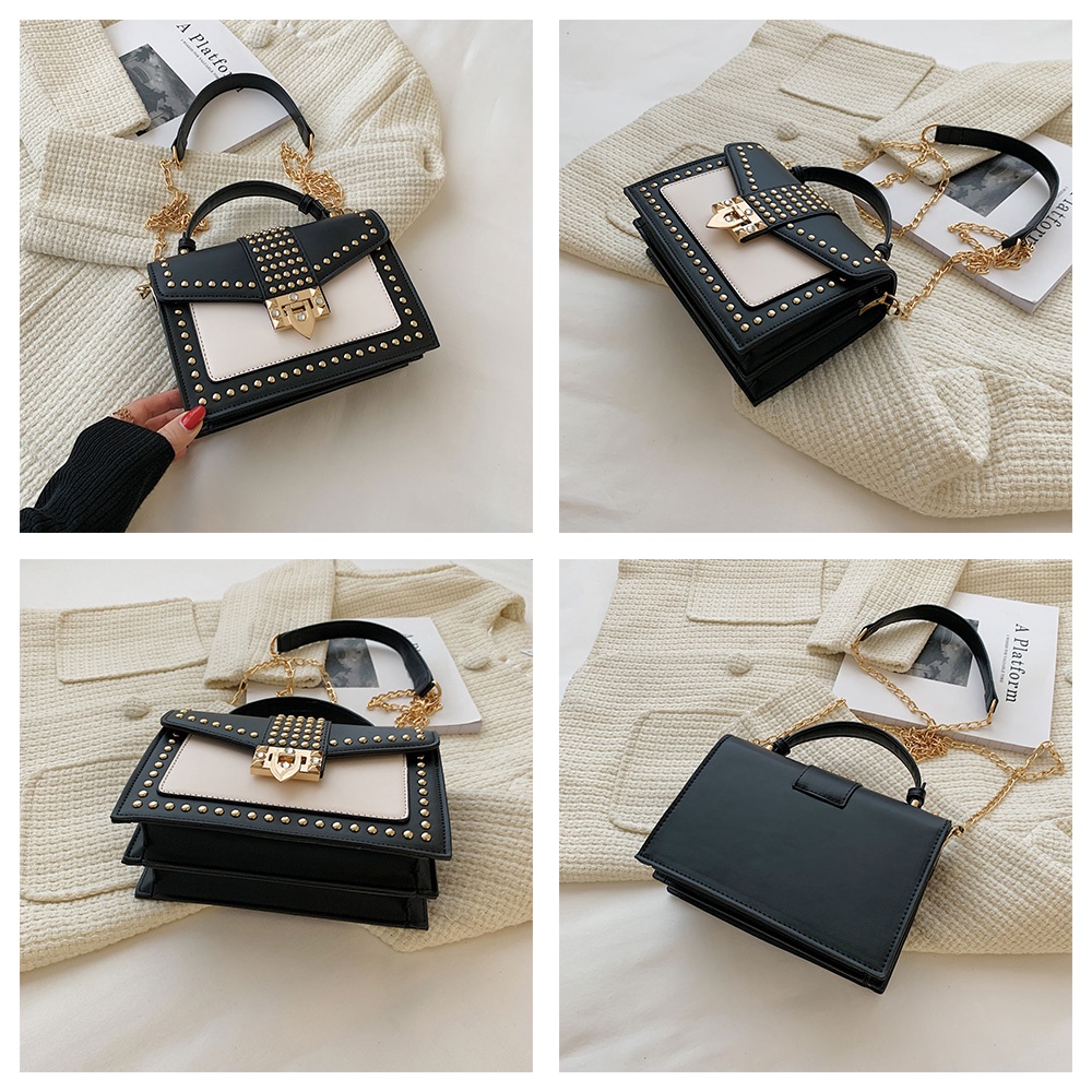 Túi xách nữ đẹp đeo chéo độc đáo phong hàn quốc cao cấp sang trọng dáng vuông thời trang hai ngăn đi tiệc