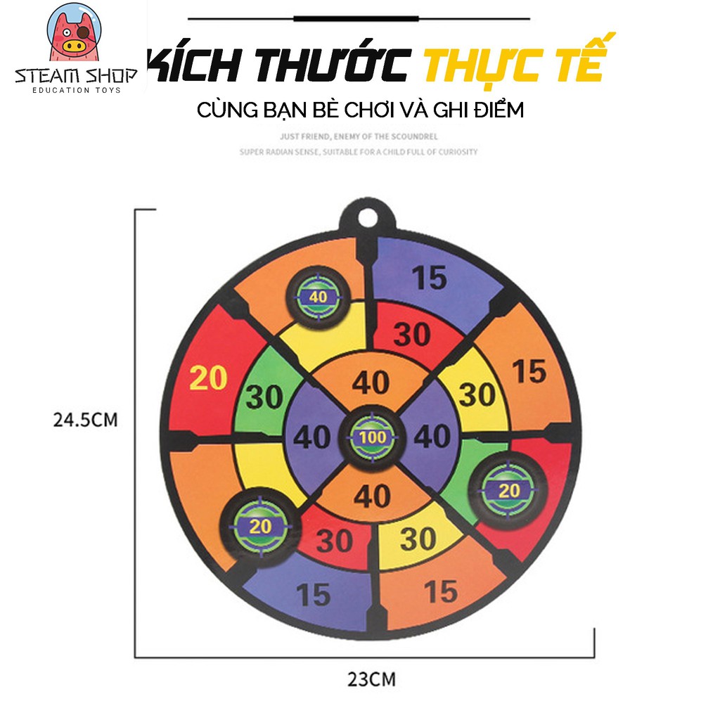 Bia Mục Tiêu Tròn Phụ Kiện Đồ Chơi Siêu Bám Dính