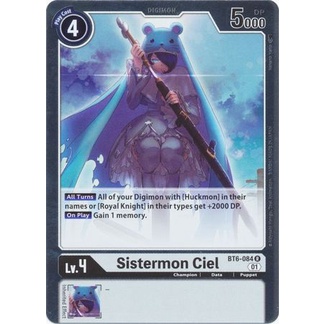 Thẻ Bài Digimon Sistermon Ciel - BT6-084 - Rare