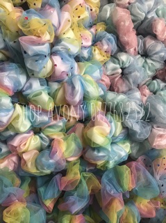 Cột tóc vải scrunchies phiên bản unicorn 🦄