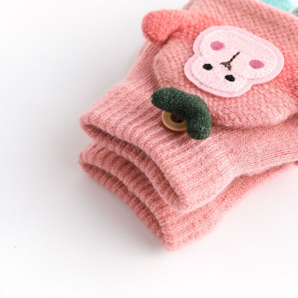 Găng tay lật nửa ngón giữ ấm đáng yêu cho bé 2-6 tuổi