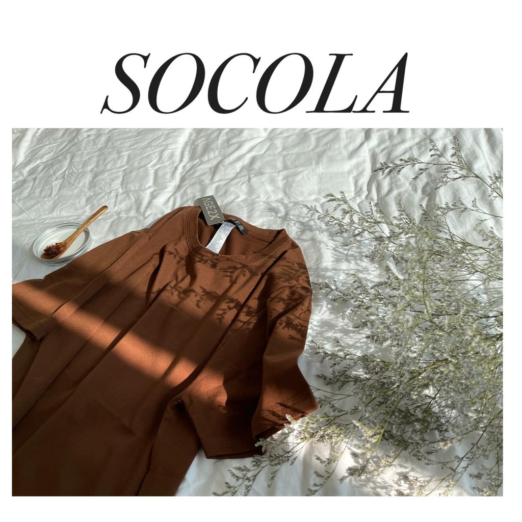 Nâu SOCOLA Màu Áo Thun Trơn AGE2X hot nhất 2021 | BigBuy360 - bigbuy360.vn