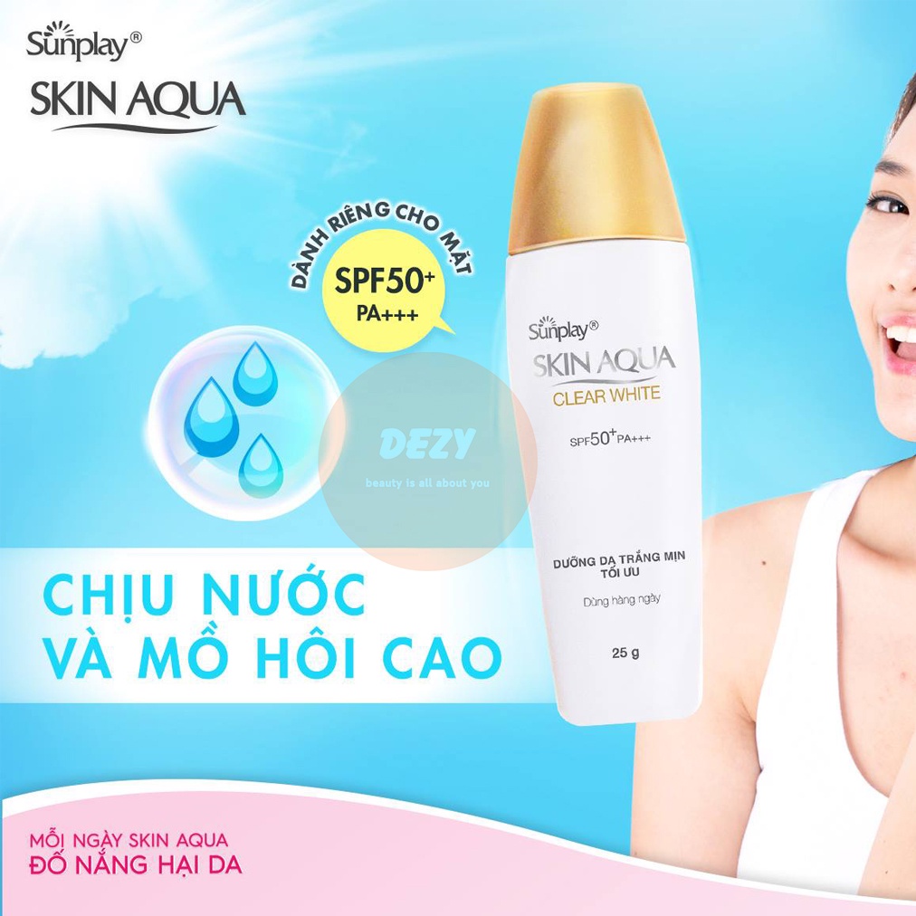 Kem Chống Nắng Skin Aqua Nắp Vàng Chính Hãng 55g 25g - Kcn Sunplay Skinaqua Kềm Dầu Rohto Nhật Bản Chăm Sóc Da Mặt Dezy