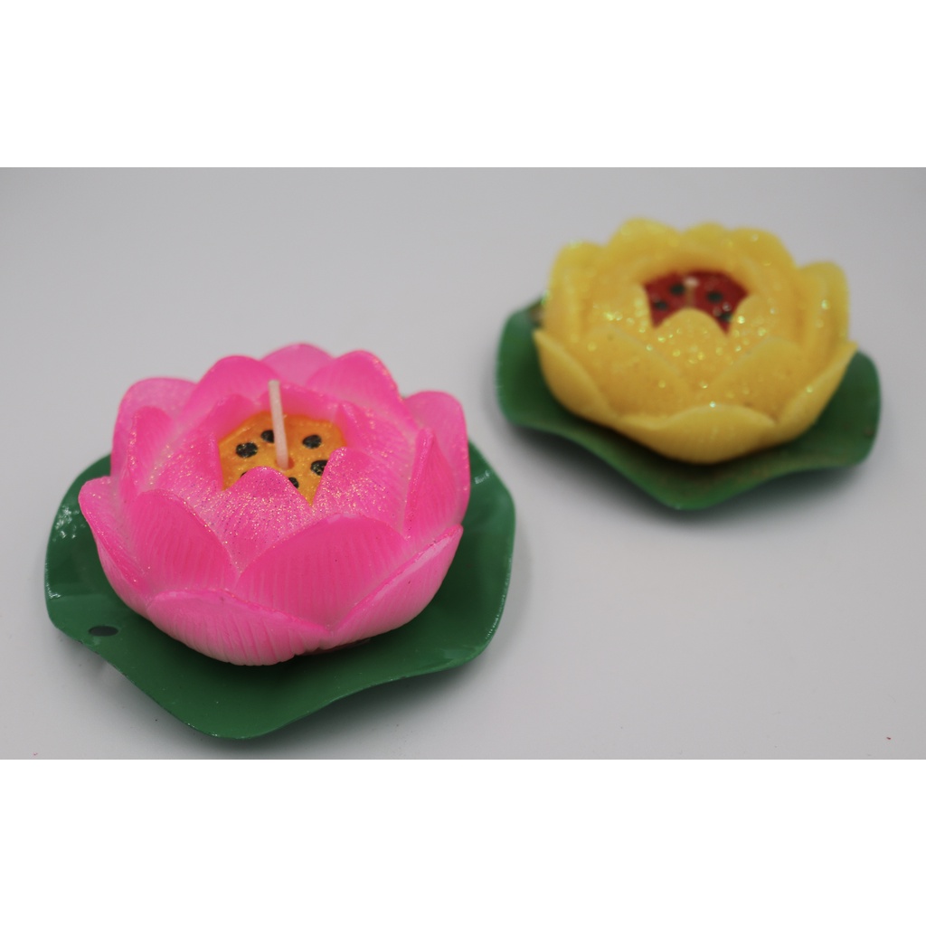 Nến Hoa Sen BS03, Đèn Cầy Bông Sen, Nến Đi Chùa, Đèn Cầy Cúng