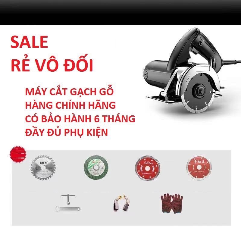 Máy cắt gạch cầm tay tặng kèm 4 lưỡi cắt 2800W