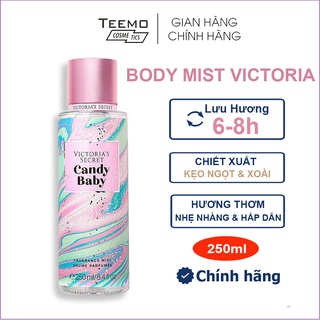 Xịt Thơm Body 🍨𝑭𝒓𝒆𝒆𝒔𝒉𝒊𝒑🍭 Xịt Thơm Toàn Thân Victoria's Secret 🍨 CANDY BABY 🍭 Body Mist 250ml - Xịt BODY [✔️Chính Hãng]