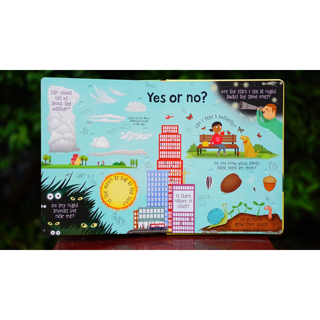 Sách lật mở thông minh chủ đề thời tiết Lift-the-flap Questions and Answers about Weather