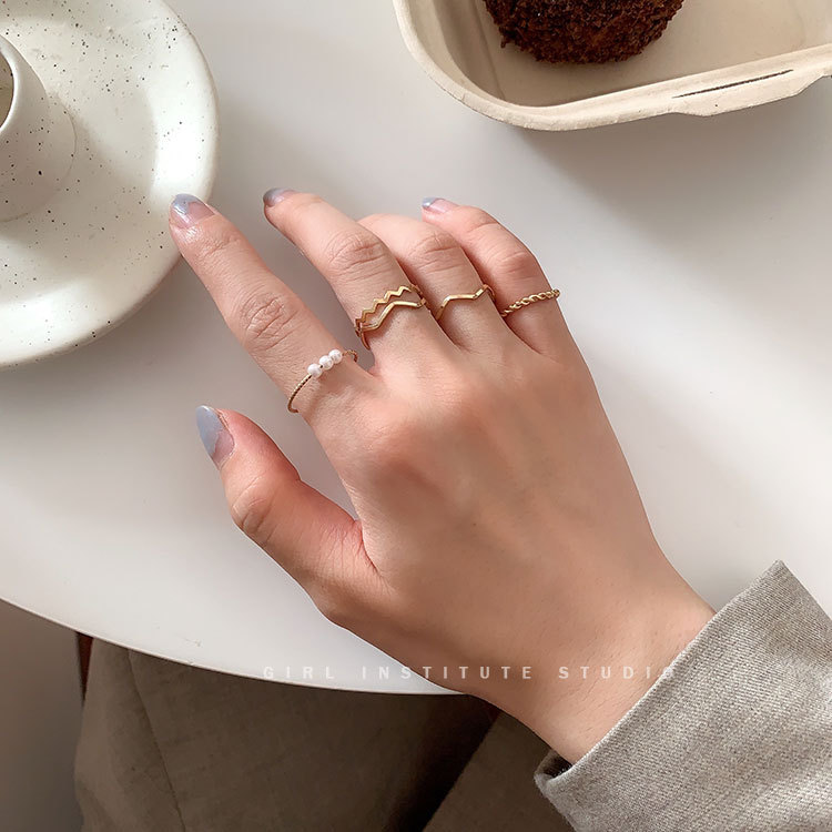 Bộ nhẫn đeo ngón trỏ thiết kế đơn giản cá tính thời trang