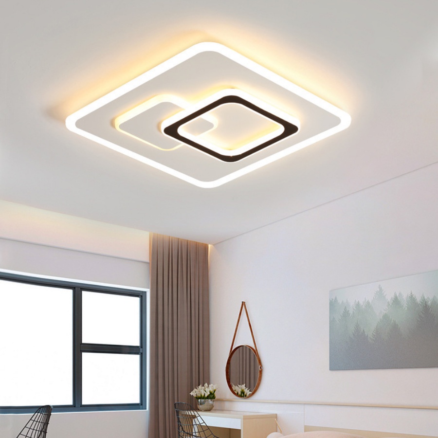 Đèn trần, đèn ốp trần hiện đại 3 chế độ sáng kèm khiển trang trí phòng