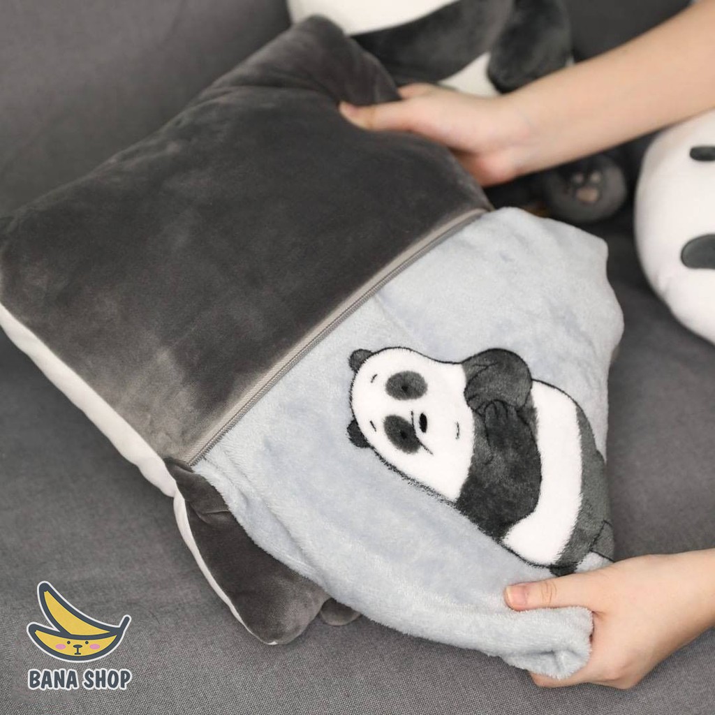 Bộ chăn gối cho em bé anh em gấu Bare Bear Chúng tôi là gấu cute