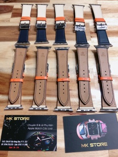 Dây da cao cấp apple watch kiểu dáng hermes