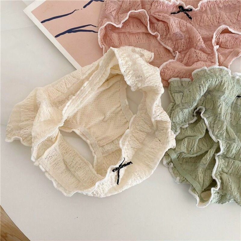 Quần lót nữ cotton 100 Mới đẹp giá rẻ - Quần lót nữ dễ thương cho học sinh cute kute màu hồng trắng xanh da