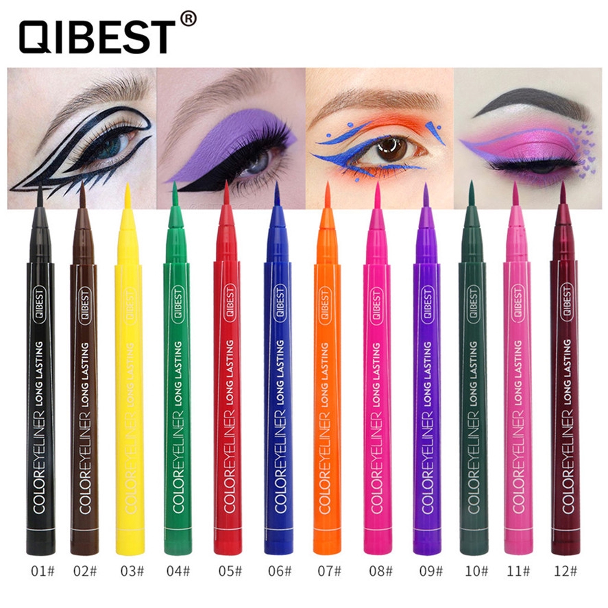 Bút kẻ mắt chống nước dễ vẽ 12 màu lựa chọn | BigBuy360 - bigbuy360.vn