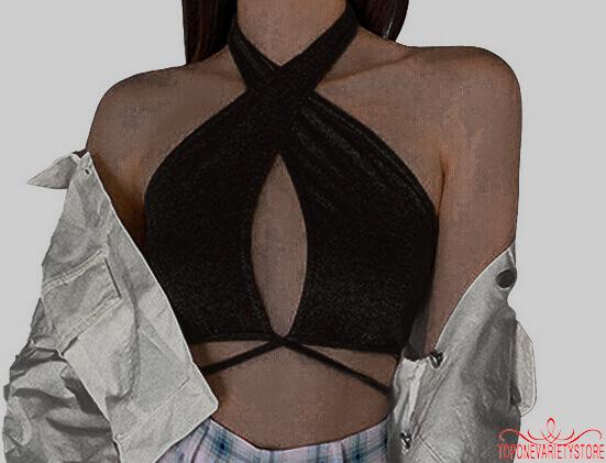 Áo Lửng Hai Dây Cổ Tim Quyến Rũ Dành Cho Nữ | BigBuy360 - bigbuy360.vn