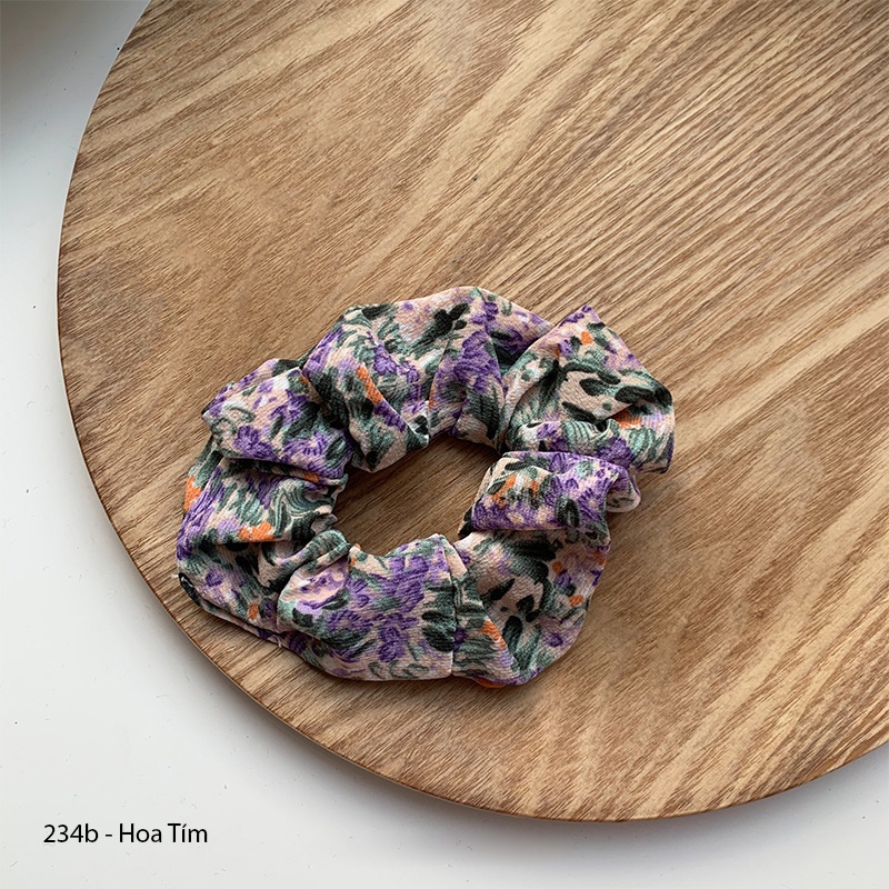 (0234) Dây Chun Scunchies Tím Ngọt Ngào Dễ Thương Phong Cách Hàn Quốc