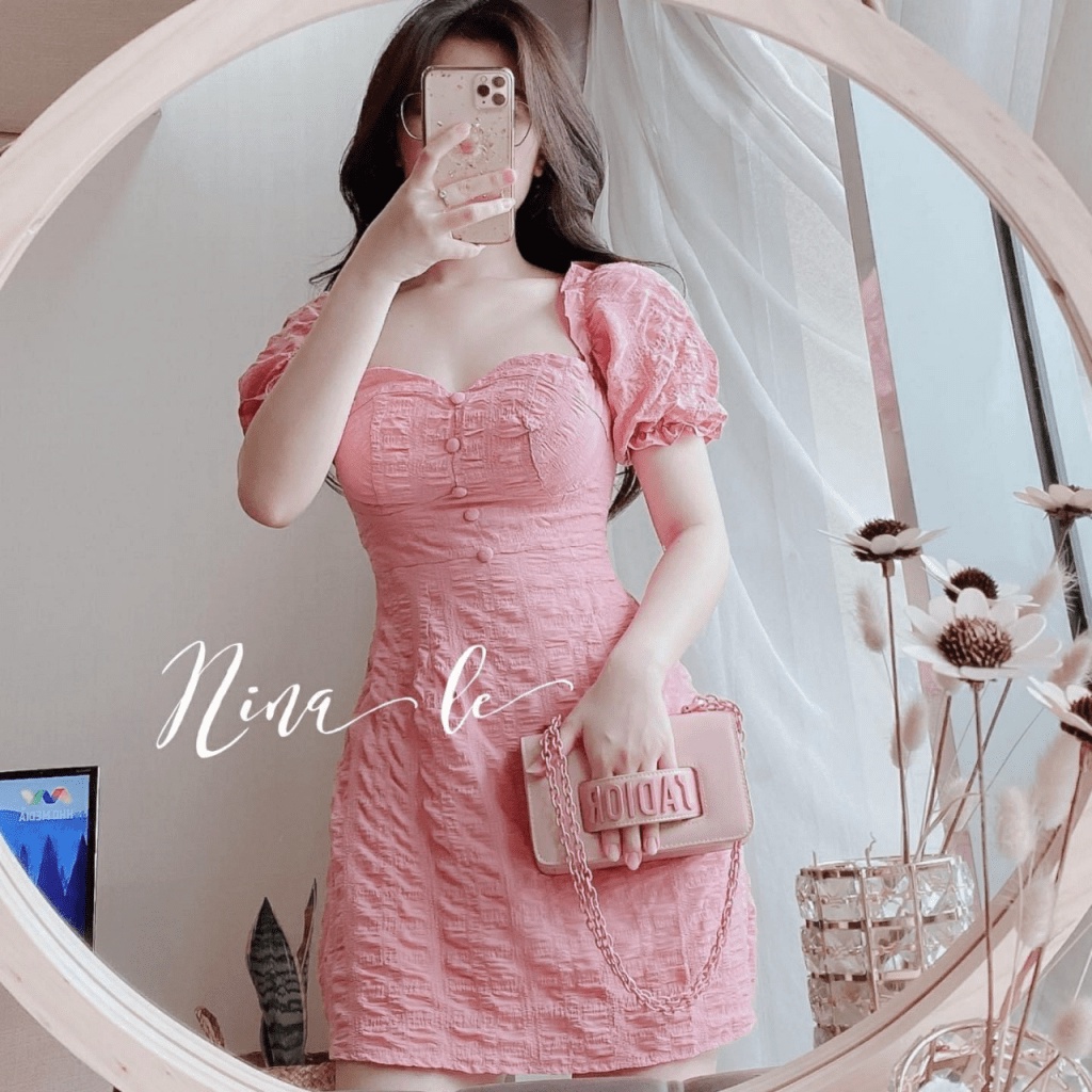 ĐẦM NỮ DỰ TIỆC TAY CON CHẤT XỐP SIÊU XINH PU